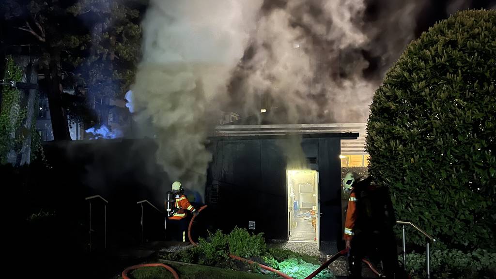 Sauna der Tamina Therme in der Nacht abgebrannt