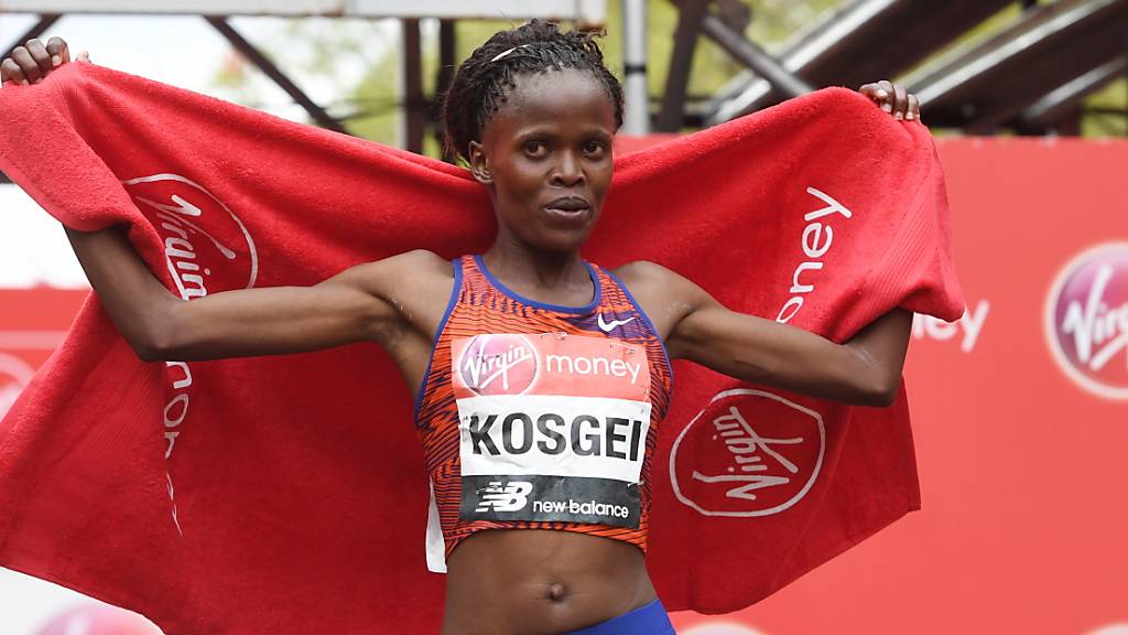 Erfolgreiches Jahr: Nachdem Brigid Kosgei bereits den London-Marathon gewonnen hatte, unterbot die Kenianerin nun in Chicago den Weltrekord um 1 Minute und 21 Sekunden