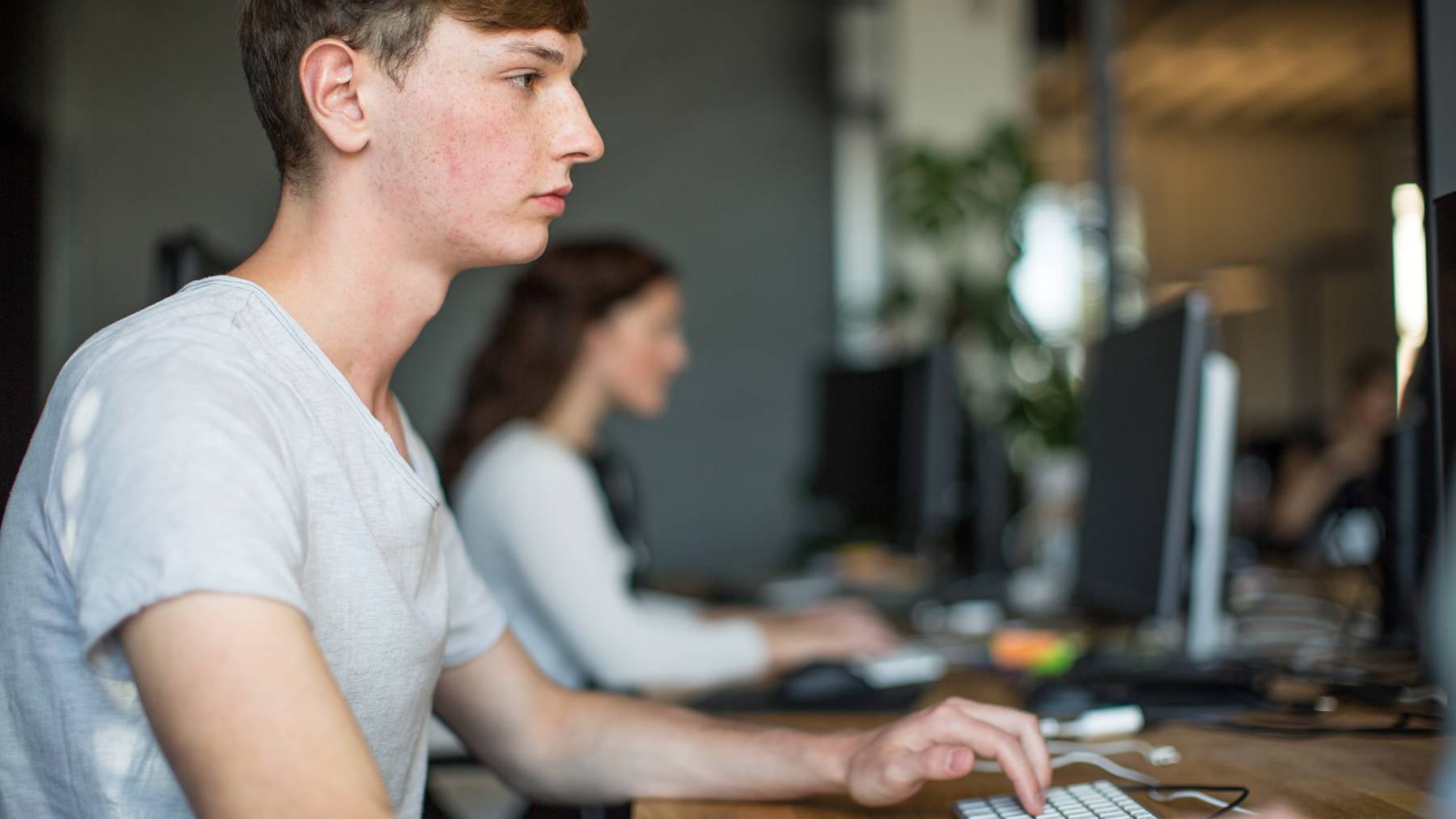 Schüler Computer Prüfung KI