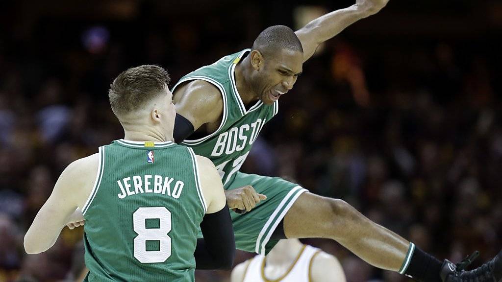 Die Celtics jubeln über ihre grossartige Aufholjagd gegen die «Cavs»