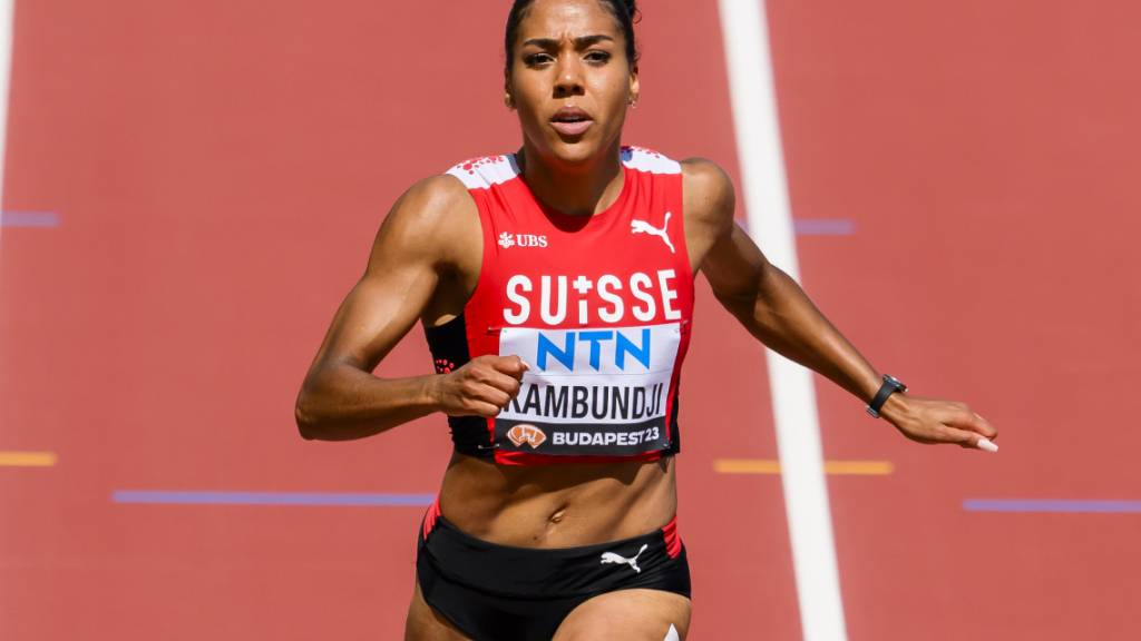 Mujinga Kambundji nahm mit dem Vorlauf über 100 m ihre 7. WM in Angriff