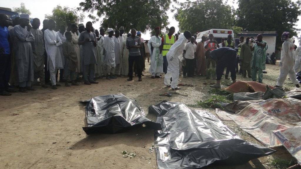 Angriff: Wie schon Mitte Juli bei einem Anschlag in Maiduguri in Nigeria hat die Terrormiliz Boko Haram erneut zugeschlagen und dutzende Menschen getötet. (Archivbild)