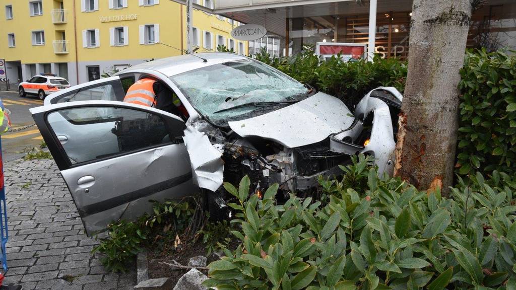 Aus gesundheitlichen Gründen verlor die Lenkerin die Kontrolle über ihr Wagen. (BIld: Landespolizei Fürstentum Liechtenstein)