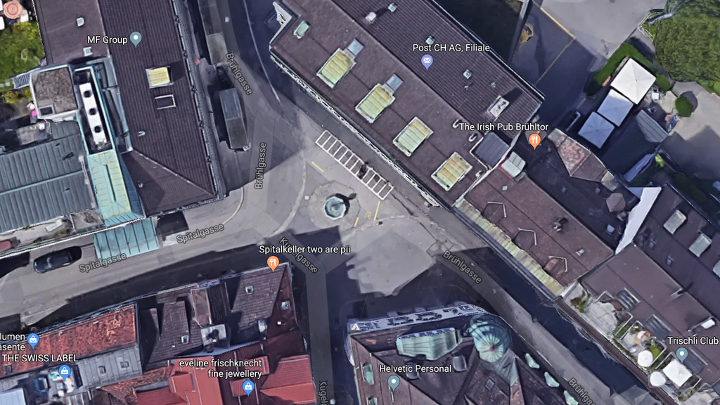 Hier ist neu der Scherrerplatz. (Screenshot: Google Maps)