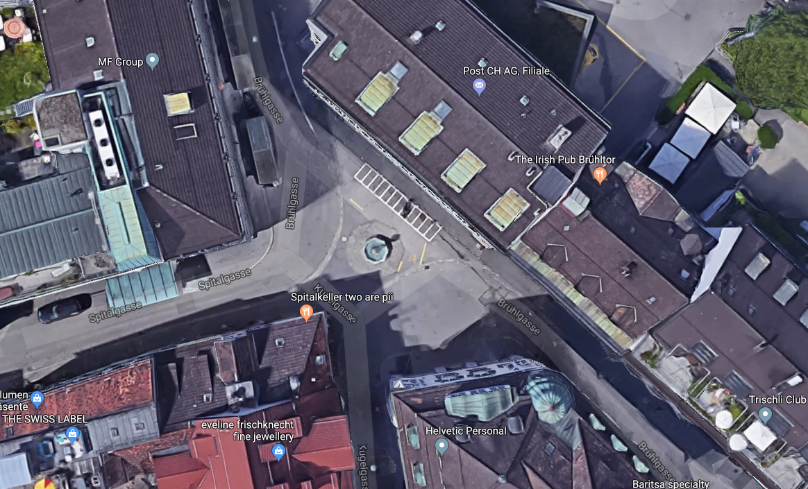 Hier ist neu der Scherrerplatz. (Screenshot: Google Maps)