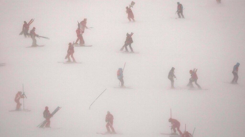 Auch in Val d'Isère spielte das Wetter nicht mit