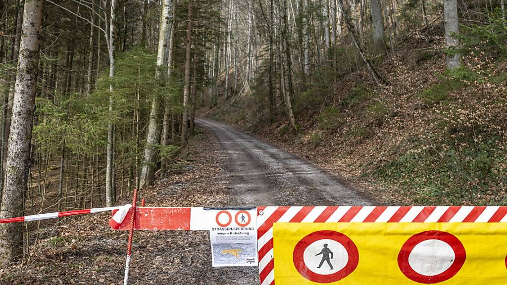 Die Wege, inklusive Wanderweg, im Gebiet «Ahörndler» ob Wattenwil sind allesamt gesperrt. Grund ist ein drohender Erdrutsch. 