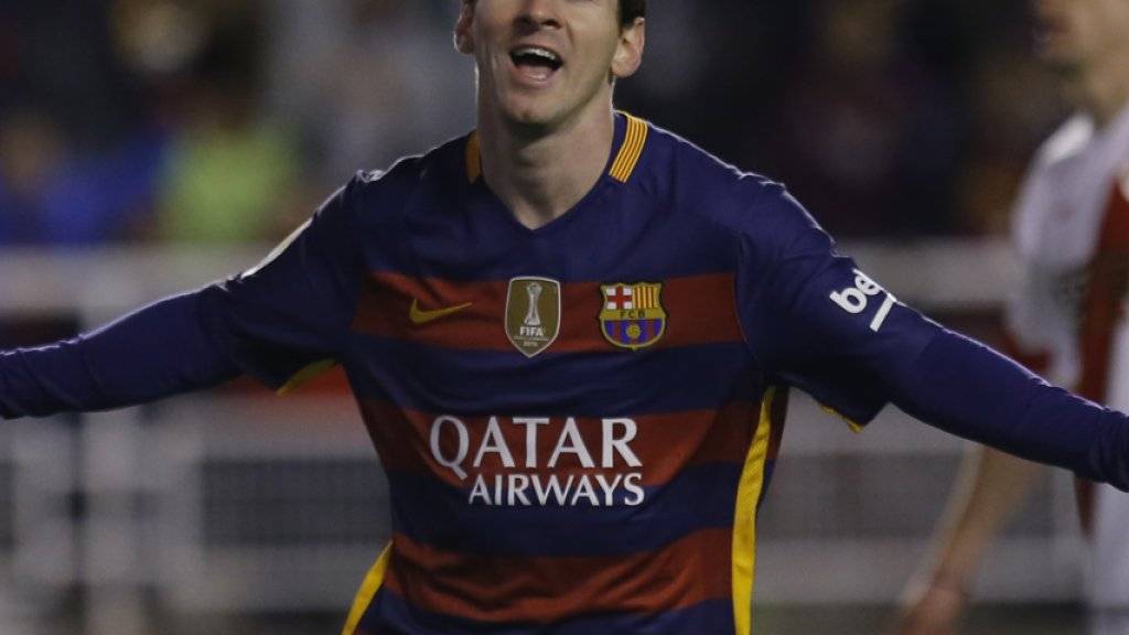 Barcelona-Superstart Lionel Messi schiesst auch gegen Rayo Vallecano Tor um Tor