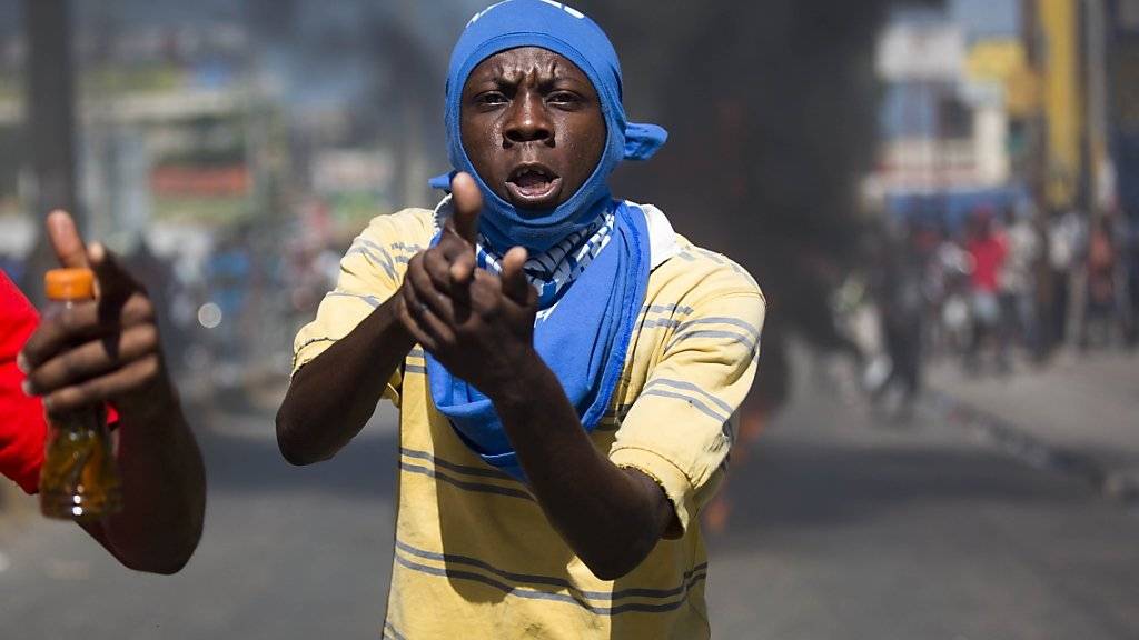 Viel Wut bricht sich Bahn in der haitianischen Hauptstadt Port-au-Prince.