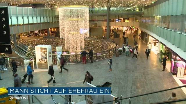 Flughafen Zürich: Ehefrau niedergestochen