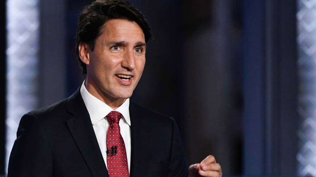 ARCHIV - Justin Trudeau, Premierminister von Kanada und Parteivorsitzende der Liberalen, spricht während einer Debatte. (Archivbild) Foto: Justin Tang/The Canadian Press via ZUMA/dpa