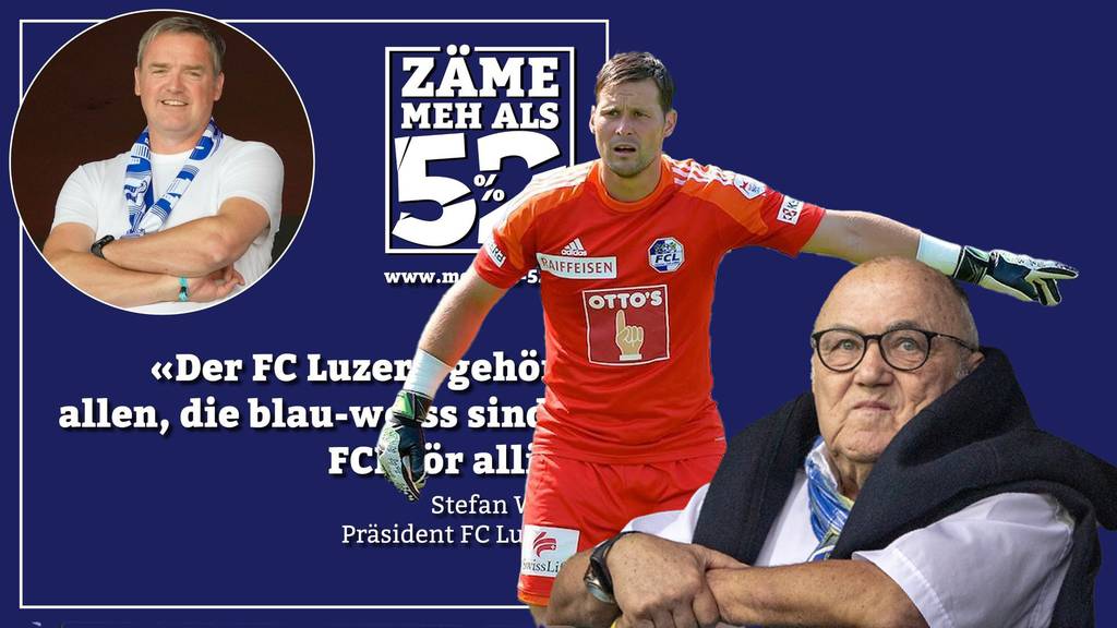 Auch der FCL-Präsident und Goalie Legende Dave Zibung unterstützen die Aktion gegen Alpstaeg.
