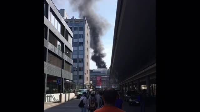 Viel Rauch und grosser Sachschaden bei Brand auf Mediapark