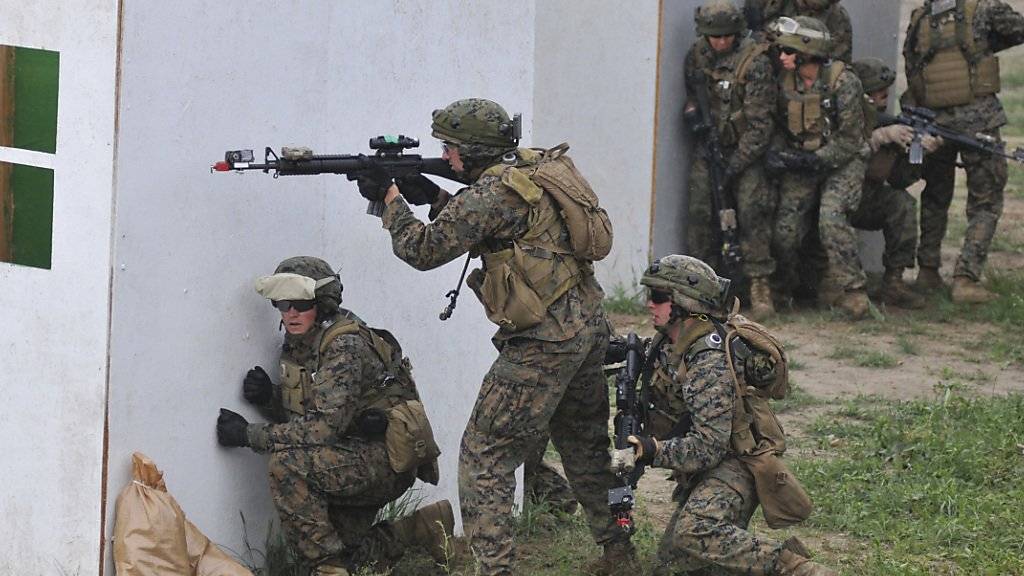 Soldaten bei der letztjährigen «Rapid Trident»-Übung in der Ukraine. (Archiv)