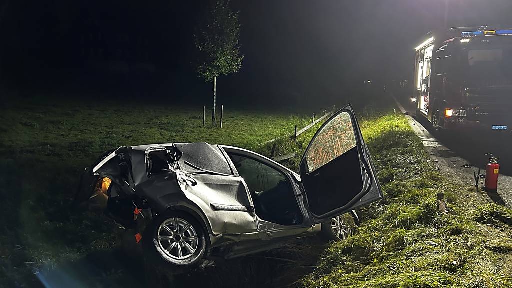 20-jähriger Autofahrer stirbt bei Kollision in Oberrüti AG