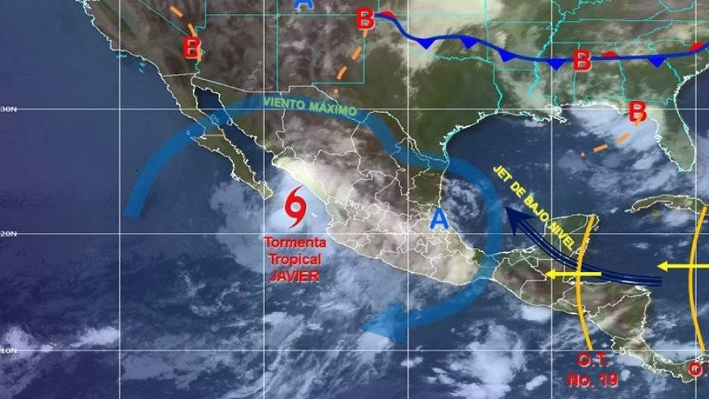 Nach Tropensturm «Earl» steuert nun «Javier» auf Mexiko zu.