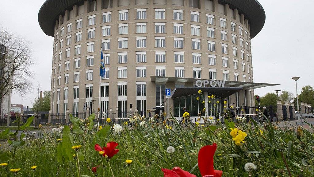 Das Hauptquartier der OPCW in Den Haag - die Organisation erinnerte anlässlich des jüngsten Giftgasangriffs in Syrien daran, dass Chemiewaffen noch immer eine Bedrohung darstellten. (Archiv)