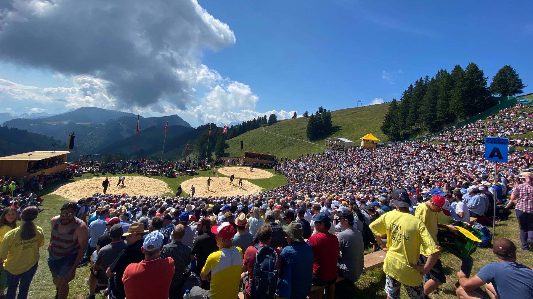 Schönes Bild auf das Rigi Schwingen