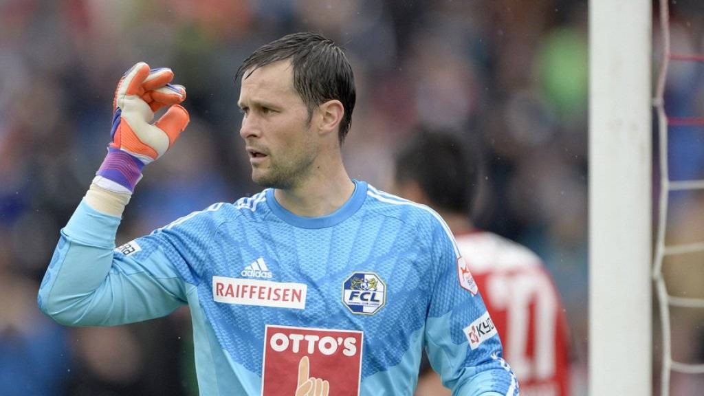 FC Luzern-Goalie David Zibung beendet seine Karriere: Vorher will er aber unbedingt noch den Kübel in den Händen halten (Archiv).