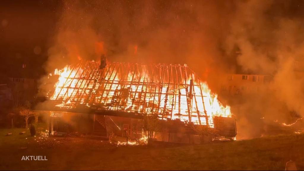 Glück im Unglück: In Brittnau überleben Hausbewohner nachts einen Vollbrand