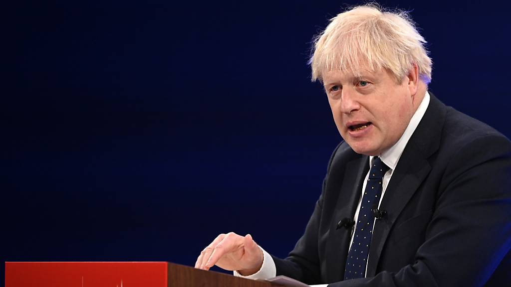 Grossbritanniens Premierminister Boris Johnson spricht bei einer Veranstaltung in London.