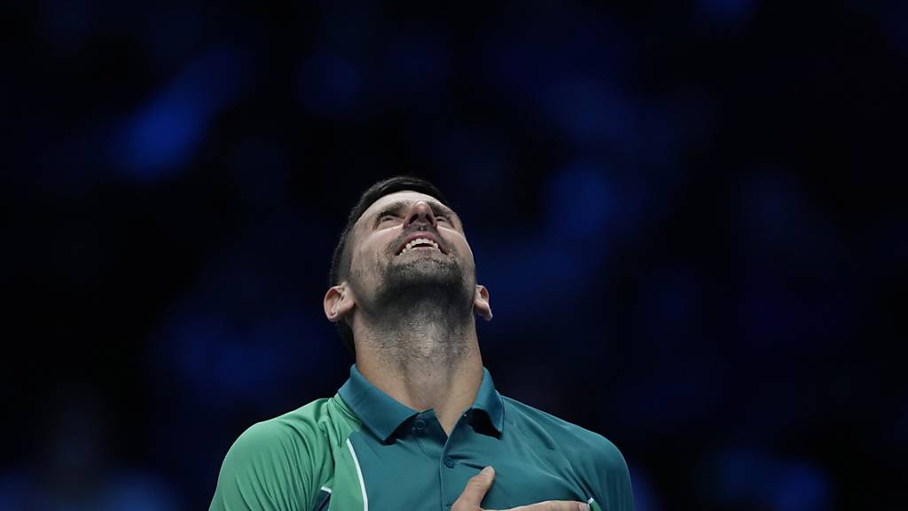 Ein gewohntes Bild: Novak Djokovic freut sich über einen Sieg