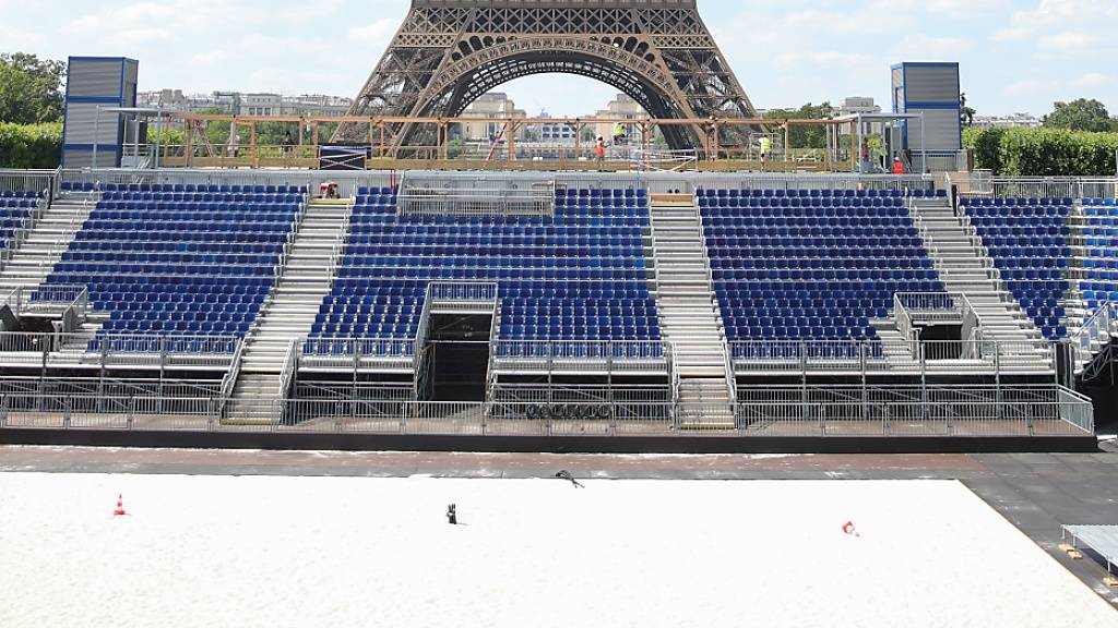 Die Beachvolleyball-Arena - «der schönste Platz, auf dem wir alle je gespielt haben», sagen die Schweizer Sportlerinnen