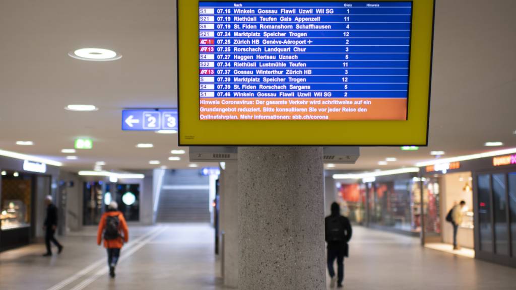 Aufgrund einer Gleissperre beim Bahnhof St. Gallen kommt es zu Fahrplanänderungen im Regionalverkehr. (Archivbild)