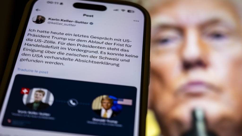 Bundespräsidentin Karin Keller-Sutter informierte auf der Plattform X, dass das Handelsdefizit für US-Präsident Donald Trump im Vordergrund stehe.