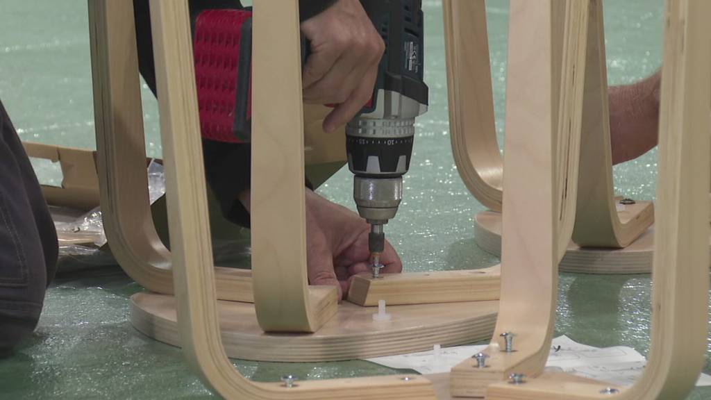 Mehr Aussteller: Der Aufbau in den Olma-Hallen läuft auf Hochtouren