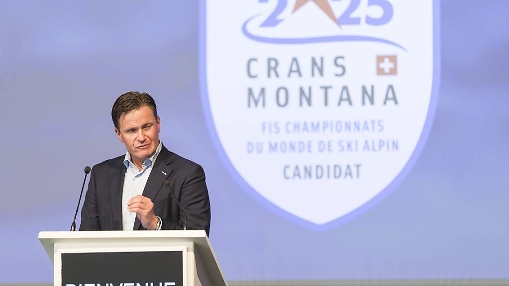 Swiss-Ski-Präsident Urs Lehmann warb im Oktober 2020 für die alpine WM 2025 in Crans-Montana – nun erfolgt der zweite Anlauf der Walliser für 2027.