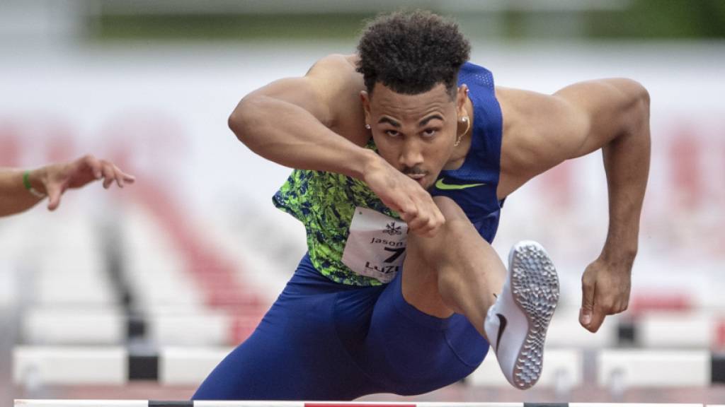 Jason Joseph überzeugt beim Rennen über 110 m Hürden in Luzern.