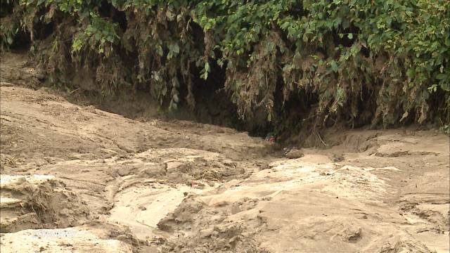 Schwere Überschwemmungen in Ehrendingen in Baden