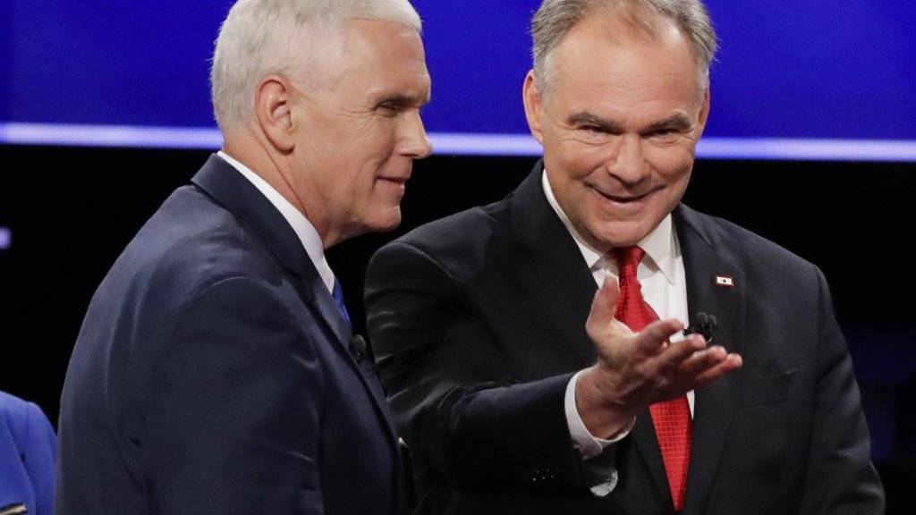 Für das Amt des US-Vizepräsidenten kandidieren zwei erfahrene, aber wenig bekannte Politiker: Mike Pence (links) für die Republikaner, Tim Kaine für die Demokraten.