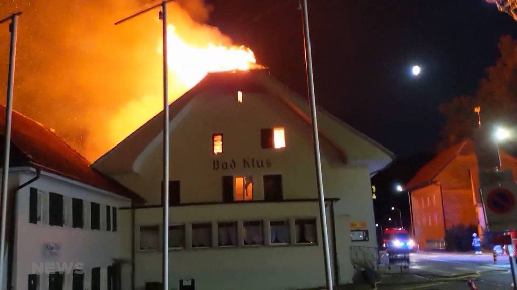 Brand in Bad Klus, Oensingen: Tradition-Restaurant soll restauriert werden