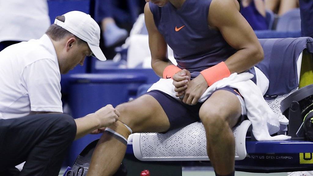 Rafael Nadal wurde im Halbfinal am US Open in New York von einer Knieverletzung gestoppt
