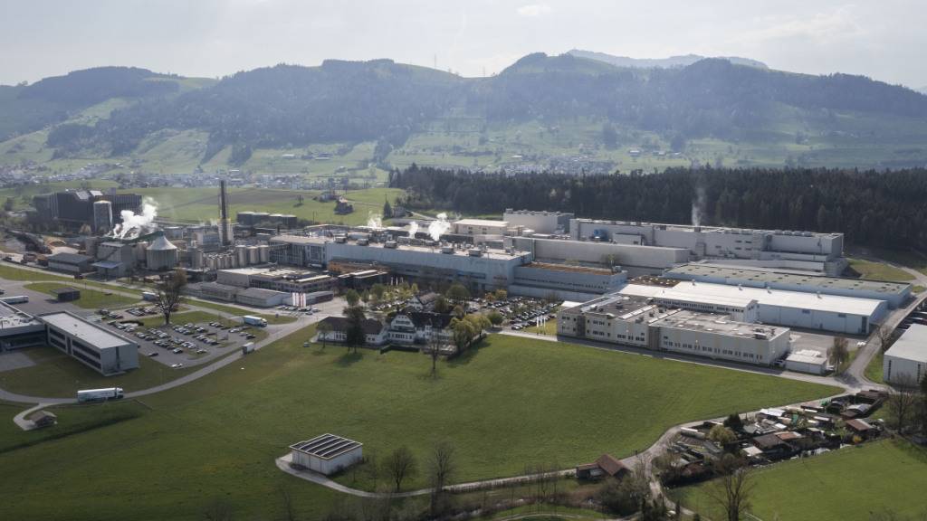 Luftaufnahme der Perlen Papier AG. (Archivbild)