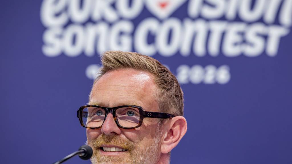 ARCHIV - Martin Green, ESC-Direktor, bei einer Pressekonferenz im Rahmen des Eurovision Song Contest (ESC) in der Wiener Stadthalle. Foto: Jens Büttner/dpa