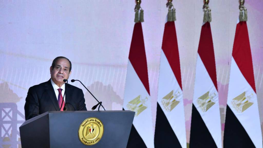 Die gestrige Rede des ägyptischen Präsidents Abdel Fattah al-Sisi löste in einer Stadt im Norden des Landes Protest aus. Foto: Egyptian President Office/APA Images via ZUMA Press Wire/dpa