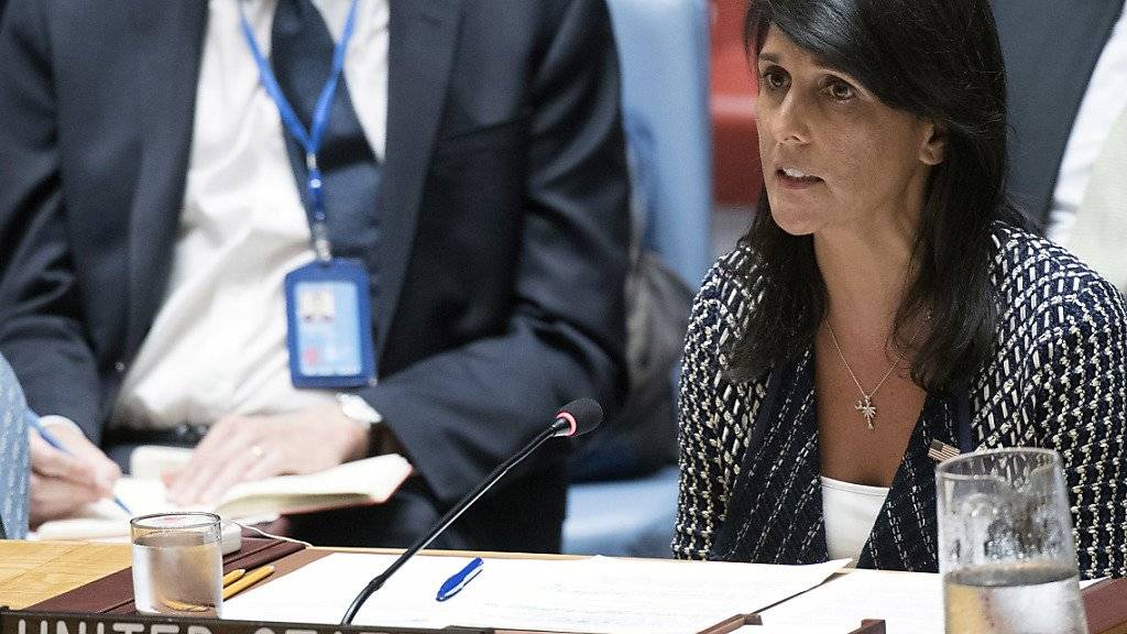 Sie dürfte am Montag vor dem UNO-Sicherheitsrat erneut schärfere Sanktionen gegen Nordkorea fordern: US-Botschafterin Nikki Haley. (Archivbild)