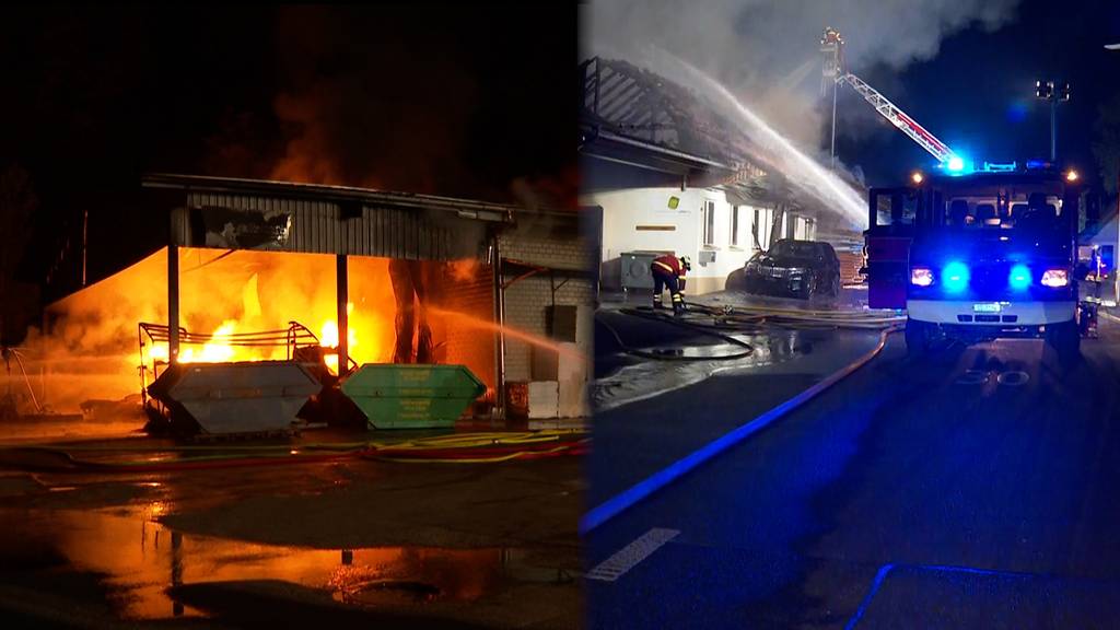 Zwei Grossbrände innerhalb weniger Minuten: Schreinerei und Lagerhalle in Obergerlafingen abgebrannt