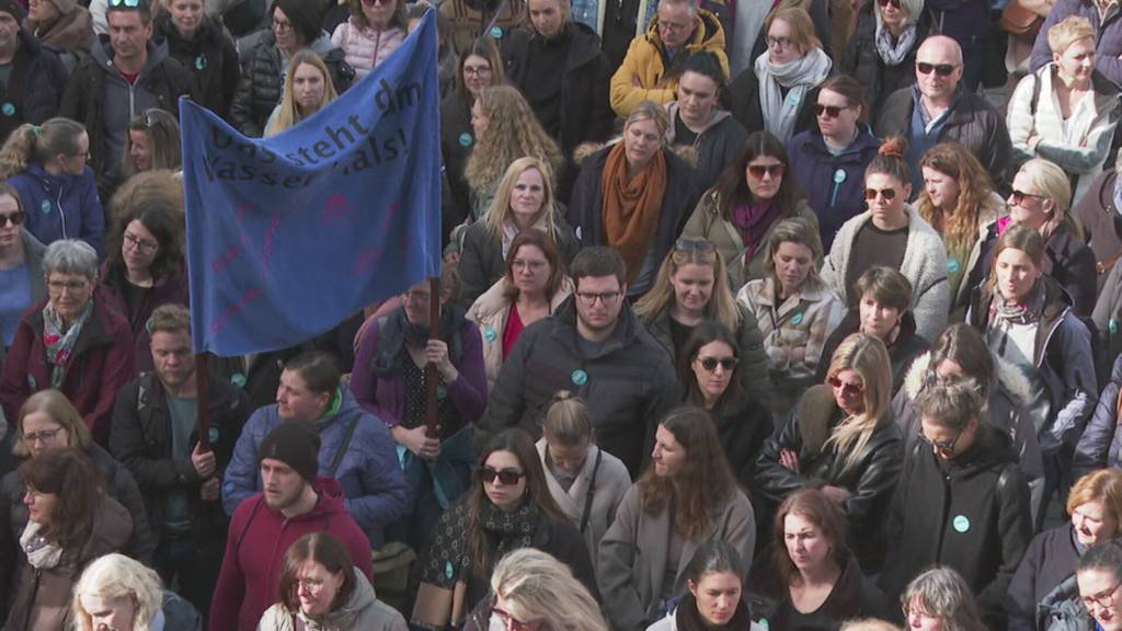 Manifestation der Schwyzer Lehrpersonen