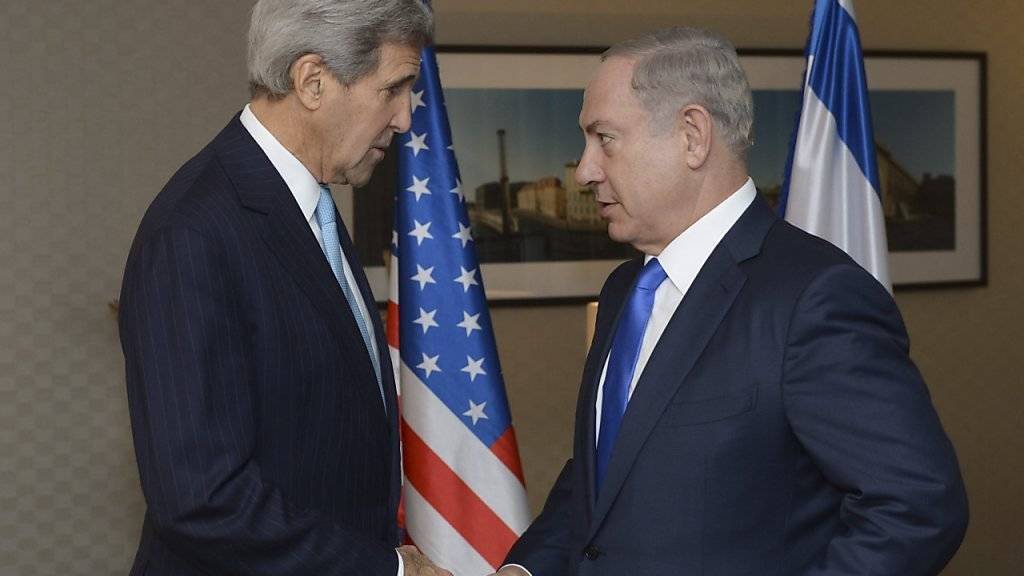 US-Aussenminister John Kerry und Israels Ministerpräsident Benjamin Netanjahu in Berlin.