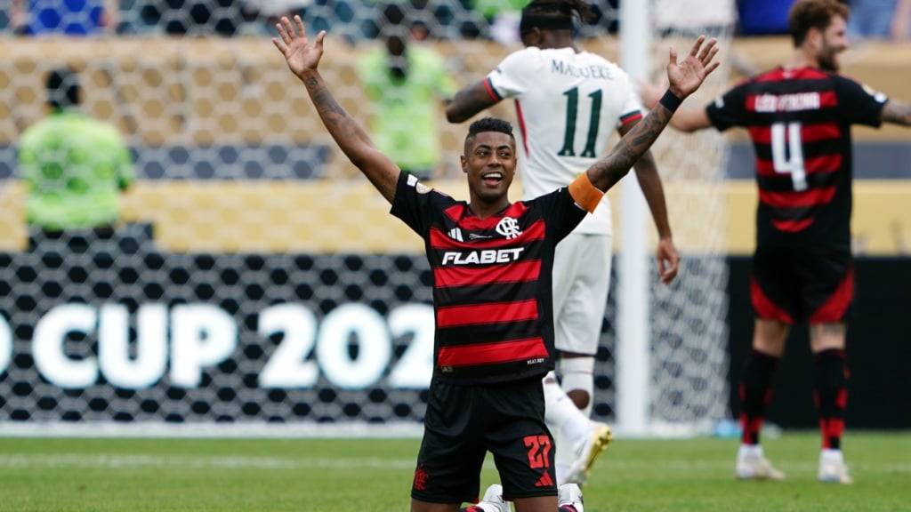 Bruno Henrique freut sich über den Sieg mit Flamengo gegen Chelsea