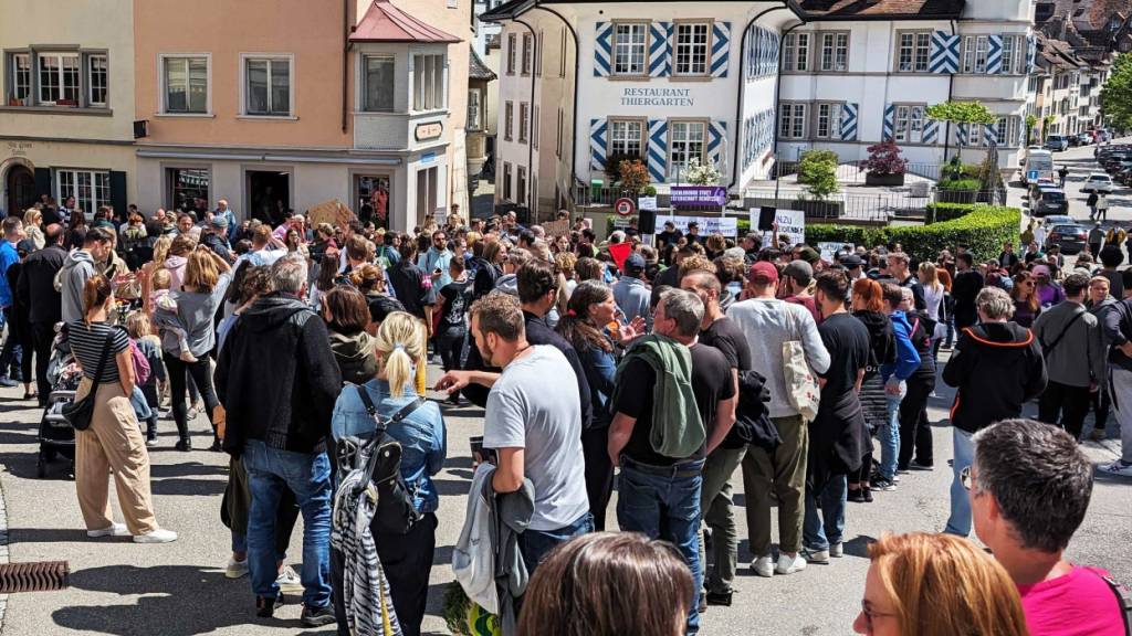 Nach einem Bericht der «Rundschau» nahmen in Schaffhausen mehrere hundert Personen an einer Kundgebung gegen die Polizei teil. (Archivbild)