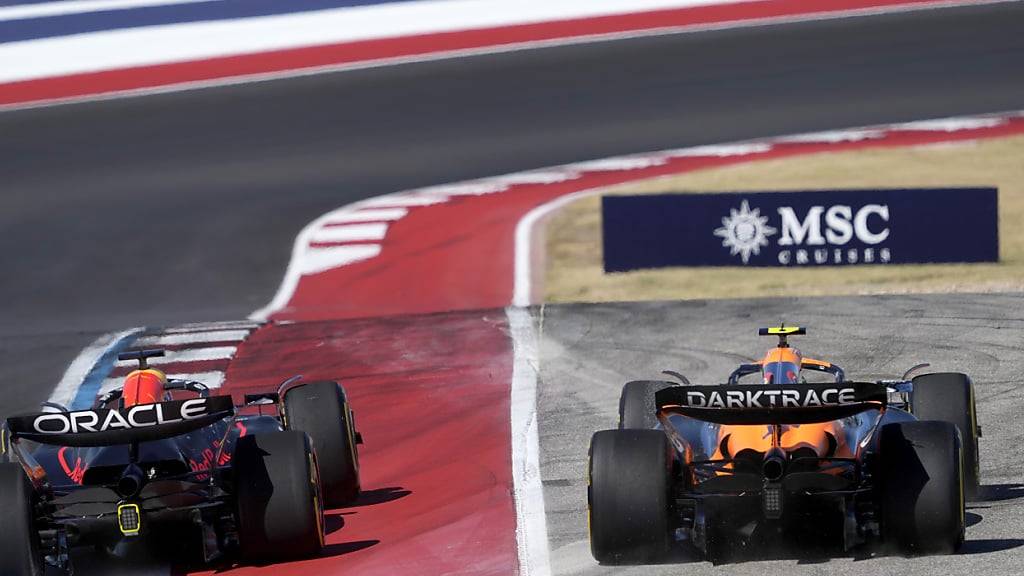 Um dieses Überholmanöver von Lando Norris (rechts) abseits der Streckenbeschränkung gehts beim Rekurs