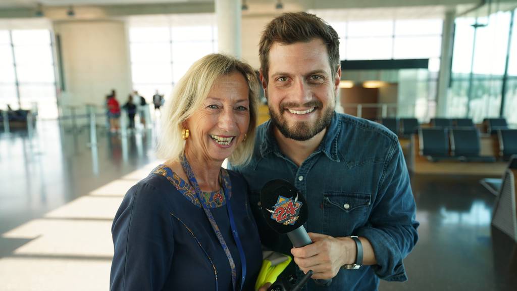 Dominik Widmer am Flughafen Zürich