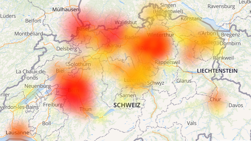 Vielerorts dürften Swisscom-Kunden Mühe haben, zu telefonieren