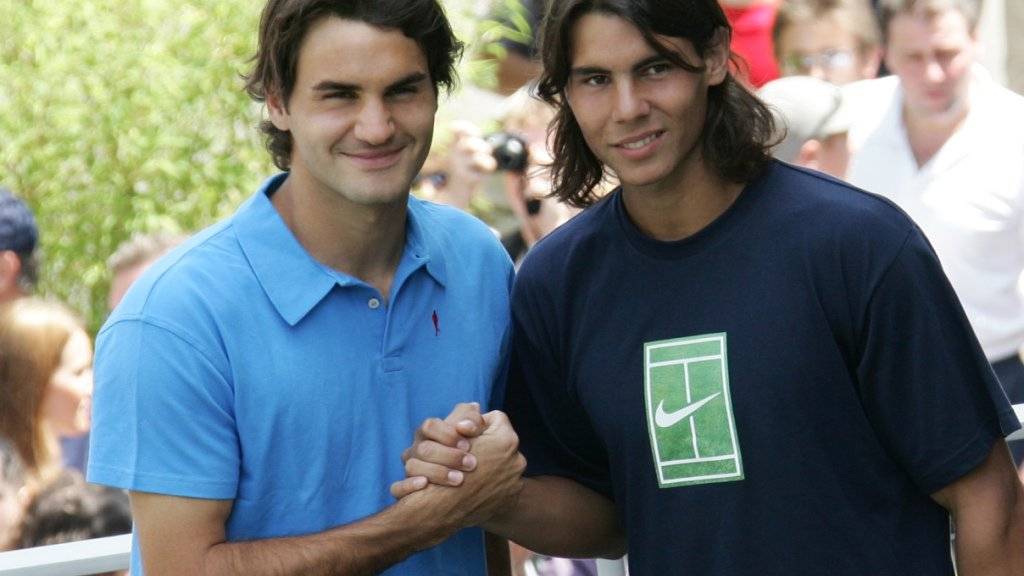 Roger Federer und Rafael Nadal trafen im Juni 2005 in Paris erstmals bei einem Major aufeinander