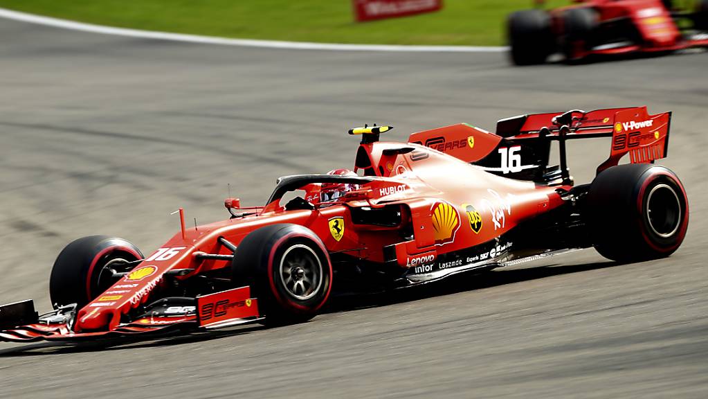 Ferrari-Fahrer Charles Leclerc feiert im GP von Belgien seinen ersten Sieg in der Formel 1